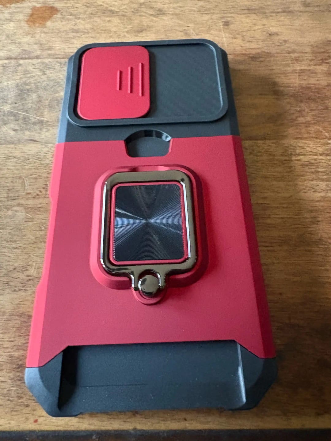 Customer photo review of LuxuryKase LK177 Camera Slide Protection Card Holder Heavy Protective Ring Magnetic Kickstand Armor Case Cover For iPhone 13 14 15 Plus Pro Max