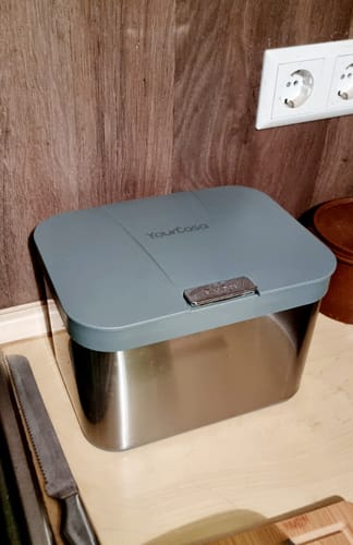 Customer photo review of YourCasa® Edelstahl Komposteimer - 4,3L - für die Küche