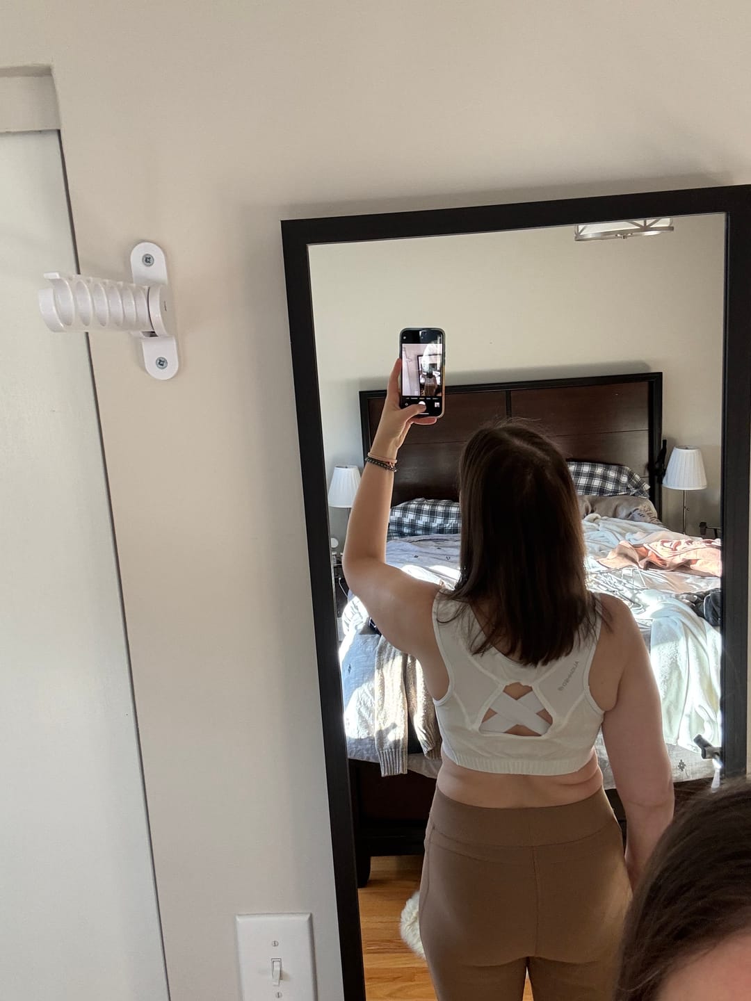 Customer photo review of AlignMe Zipper Posture Sports Bra For Women