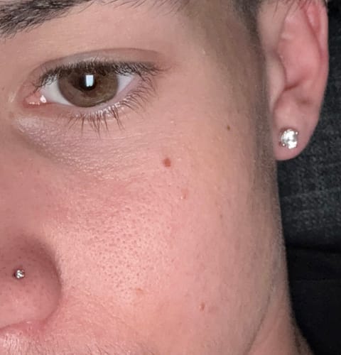 Customer photo review of Gem Nose Stud in 14K White Gold