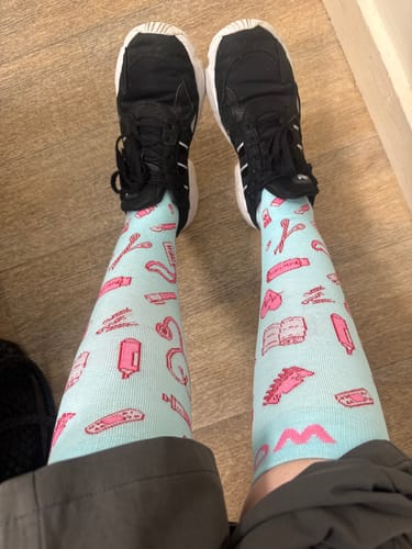 Customer photo review of Just Med Things Bamboo Compression Socks