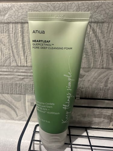 Customer photo review of Putiņas dziļai sejas mazgāšanai un attīrīšanai Anua Heartleaf Quercetinol Deep Pore Cleansing Foam