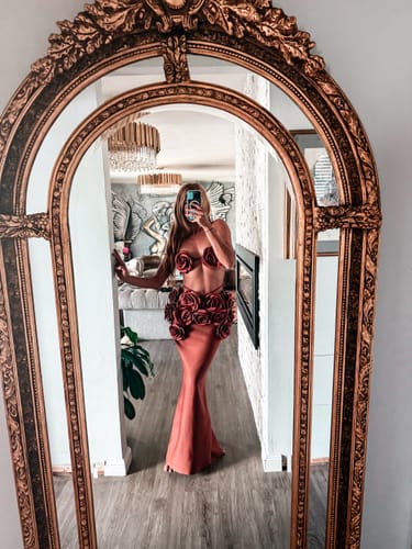 Customer photo review of Nica Brown Two Piece Set