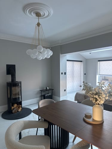 Customer photo review of Modern Hanging Glass Cluster Bubble Chandelier Light