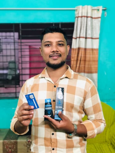 Customer photo review of Muuchstac Beard Growth Oil + Ocean Face Wash