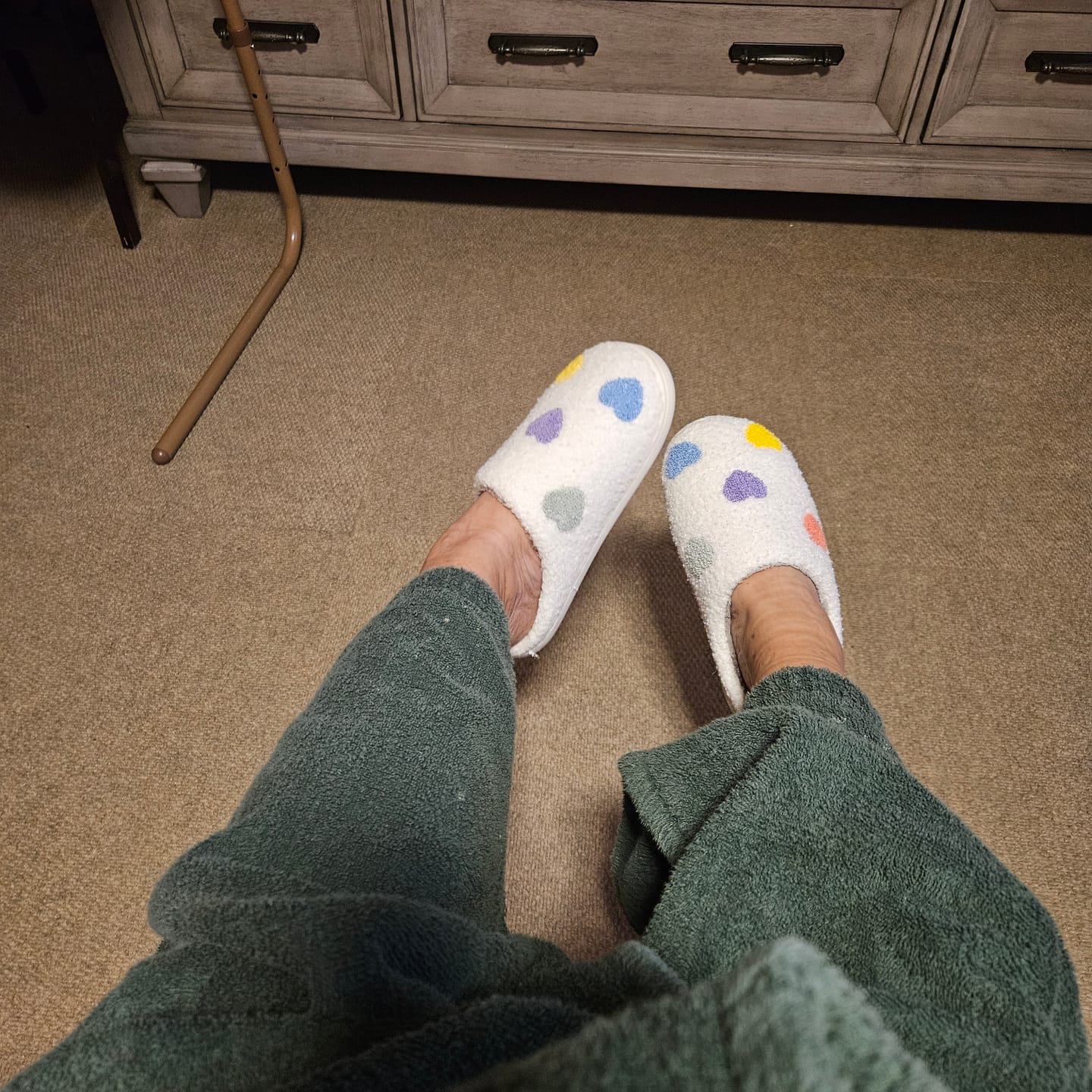 Customer photo review of Zia Colorful Heart Slippers