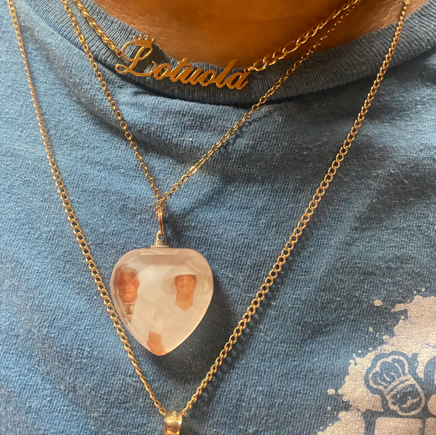 Customer photo review of Crown Name Necklace