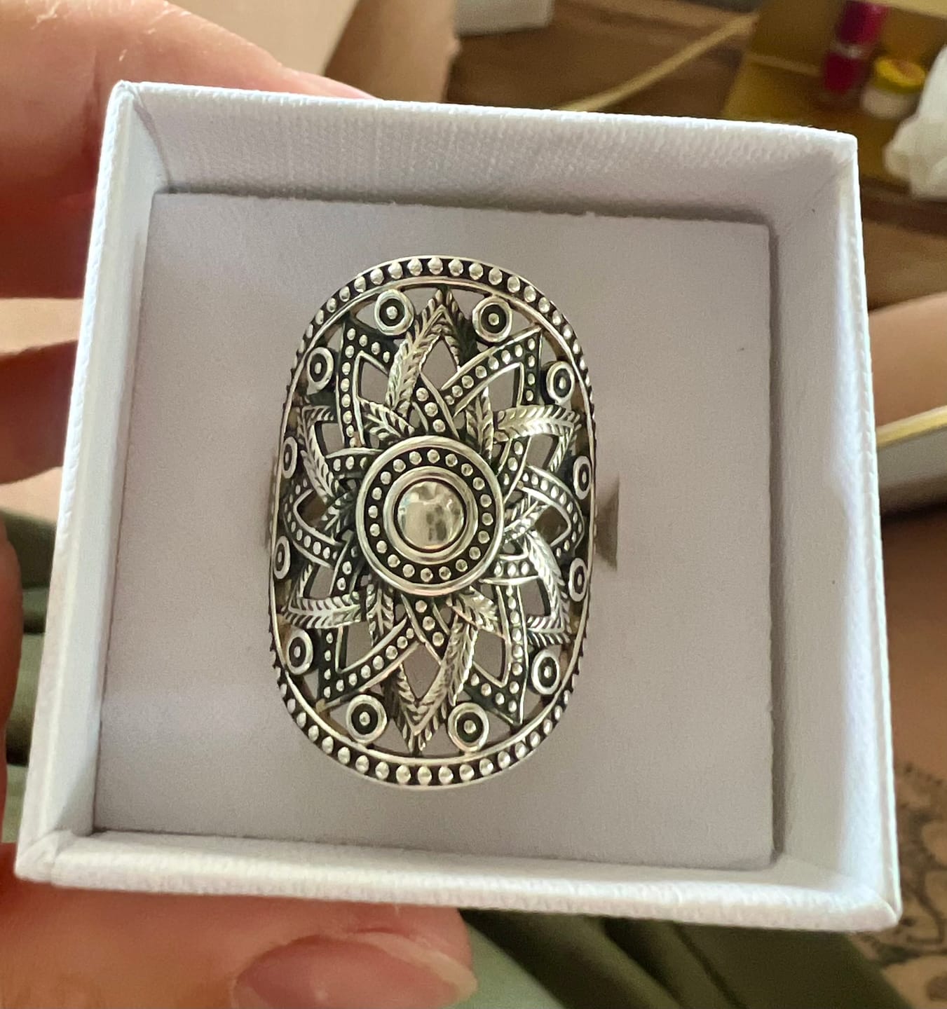 Customer photo review of Vintage Mandala Ring
