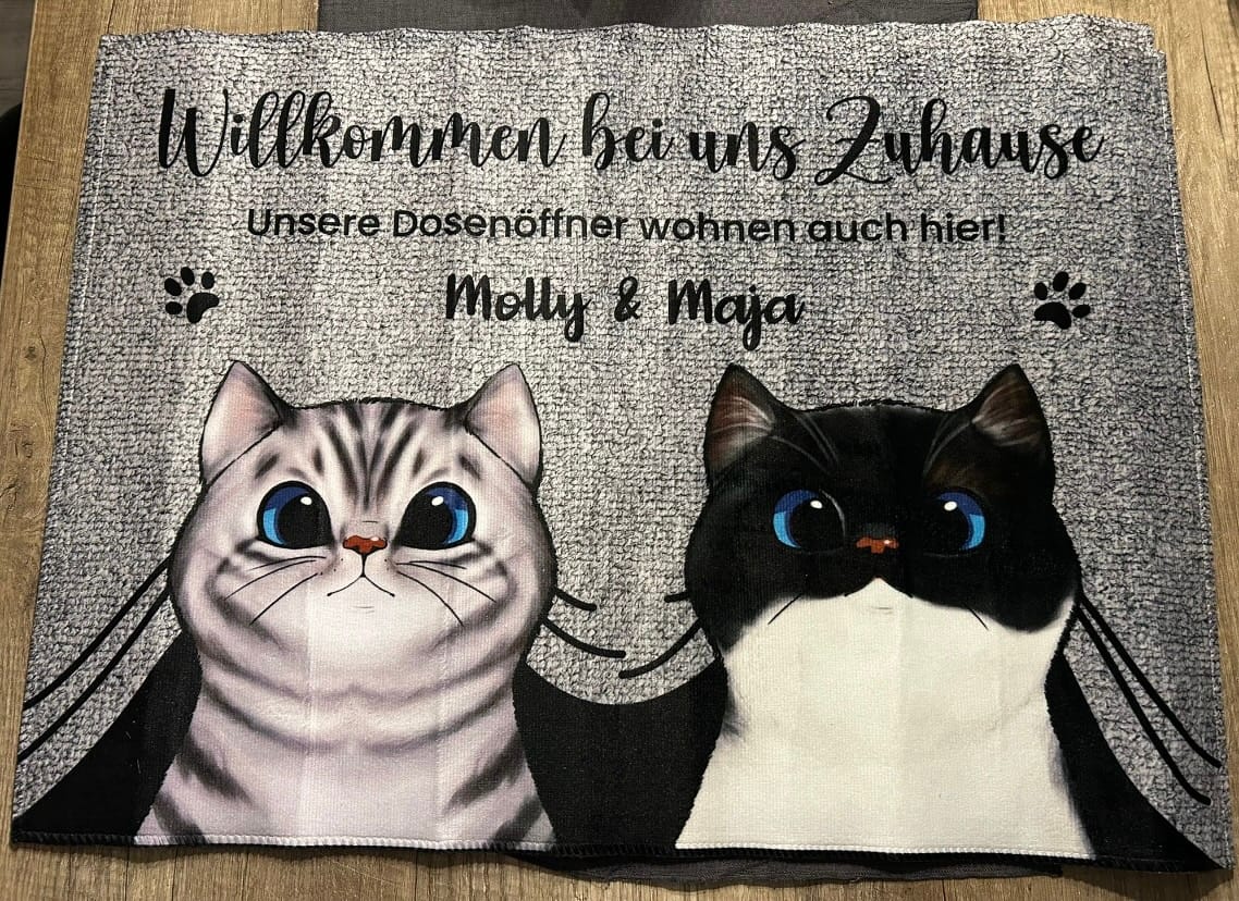 Customer photo review of Bei mir Zuhause - Individuelle Fußmatte