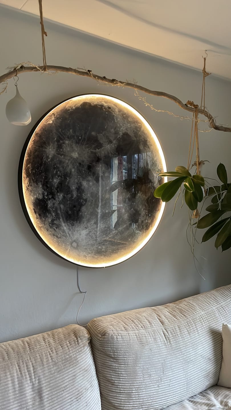 Customer photo review of Acryl-Wandbild mit Beleuchtung Moon