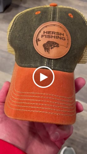 Customer video review of Custom Leather Patch Trucker Hat - Legacy