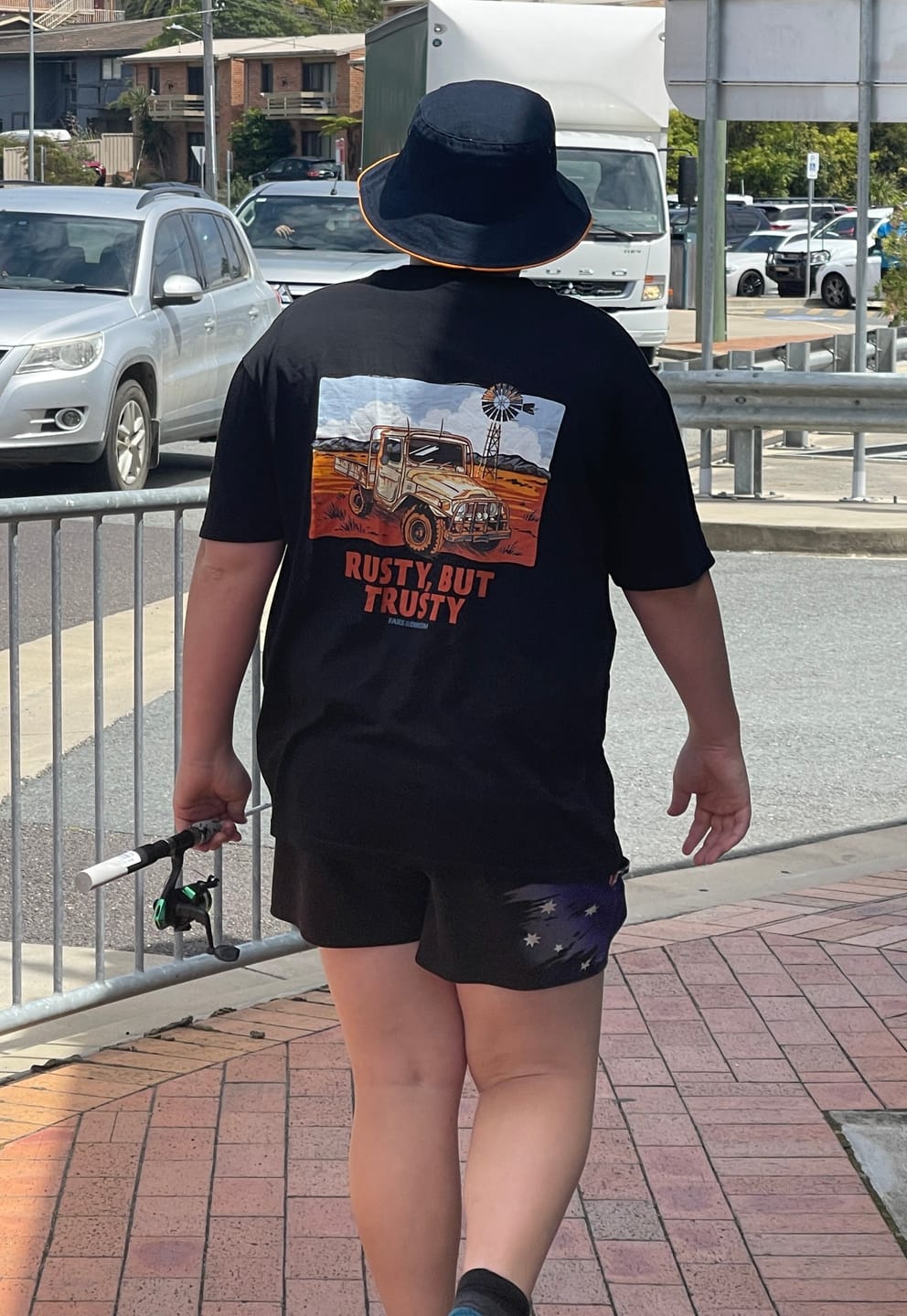 Customer photo review of Rusty But Trusty Tee Black