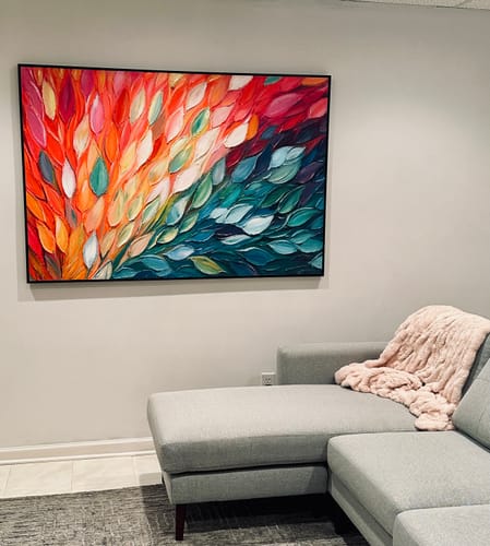 Customer photo review of Abstract Canvas Art #AB586
