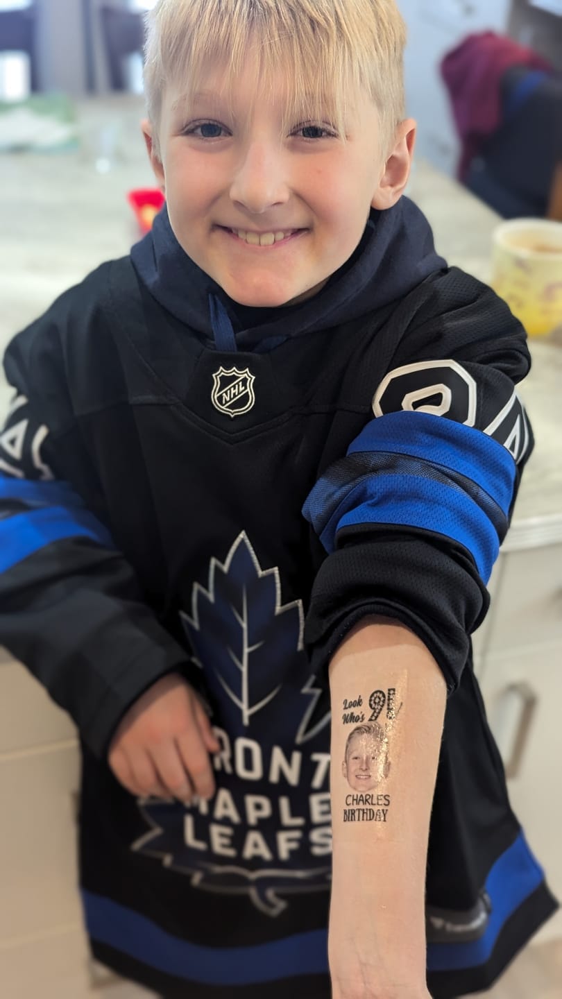 Customer photo review of Look Who's Birthday! Custom Tattoo