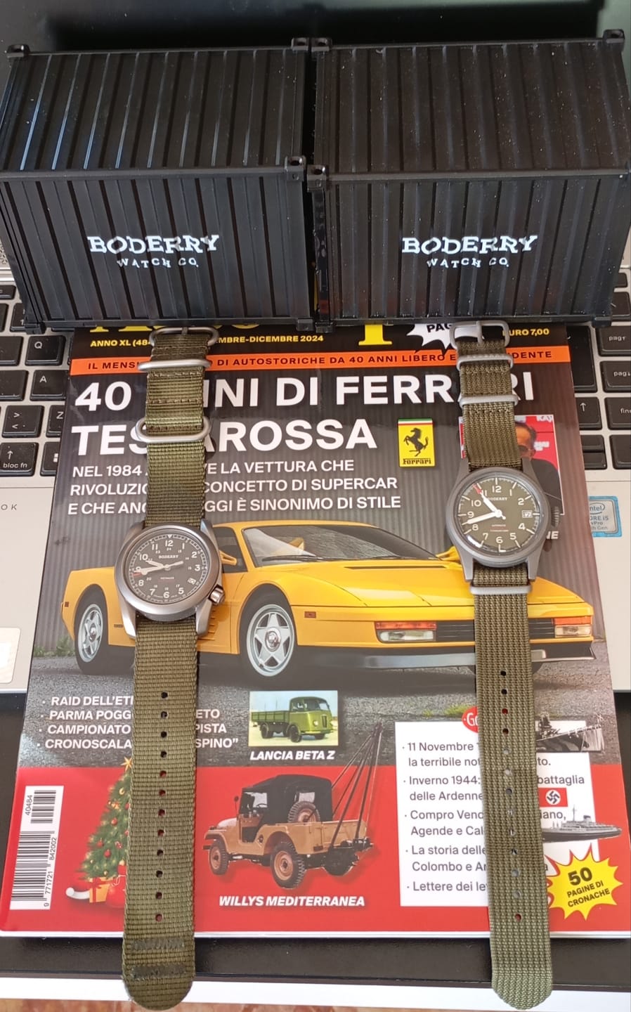 Customer photo review of LANDMASTER - 100M Waterproof Titanium Automatic Field Watch | Green