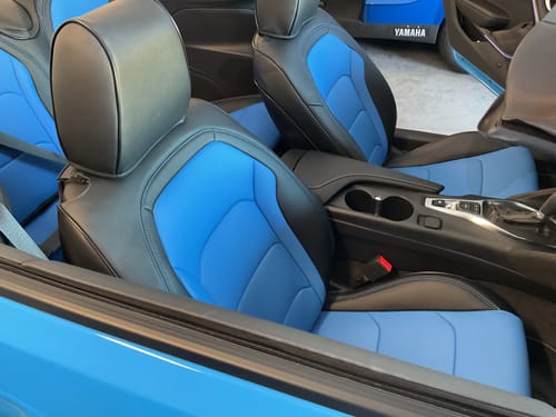 Customer photo review of 6th Gen Camaro Convertible Premium Custom Leather Seat Covers