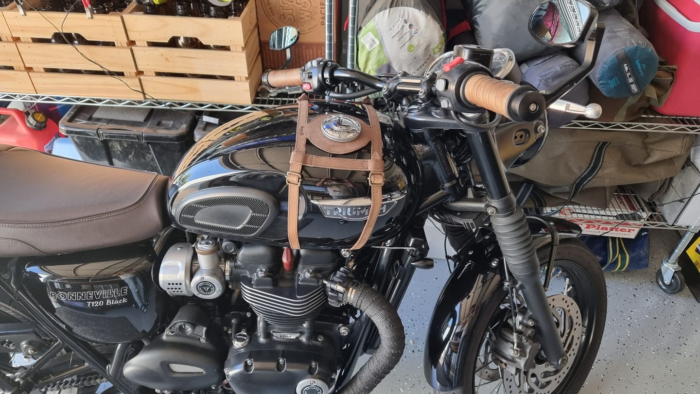 Customer photo review of tank strap right side fuel inlet