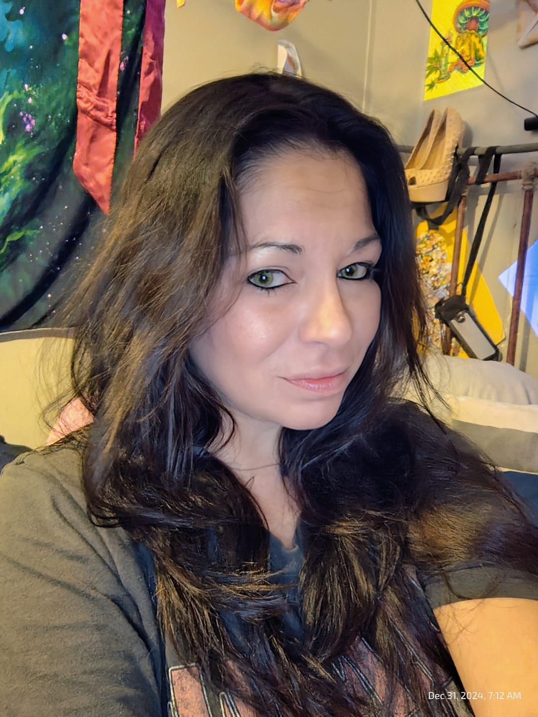 Customer photo review of Ocean Green Prescription Colored Contact Lenses