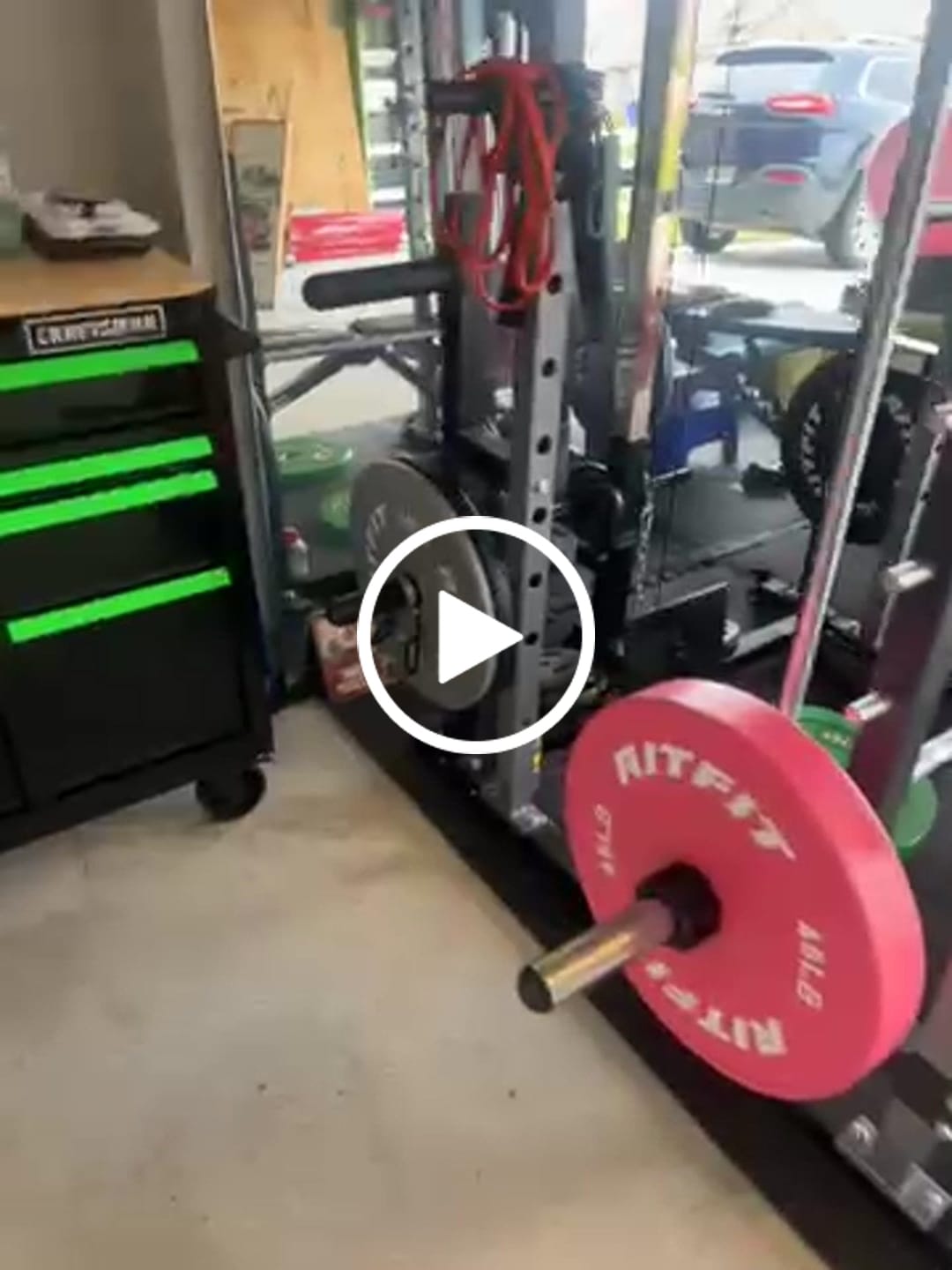 Customer video review of RitFit Pink Weight Plates Olympic Bumper Plates Weight Plates Fit 2" Barbells