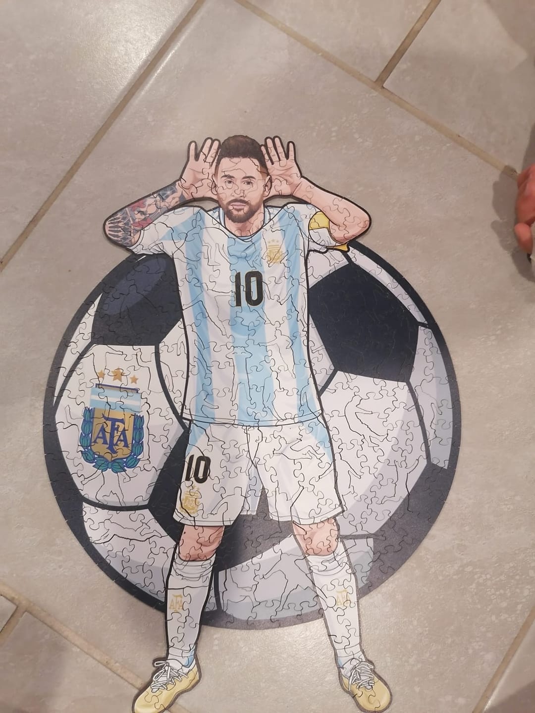 Customer photo review of Lionel Messi - Wooden Puzzle
