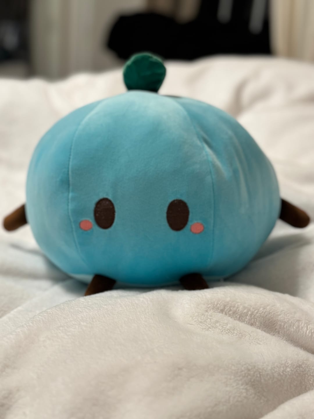 Customer photo review of Stardew Valley - Blue Junimo Pillow Plush