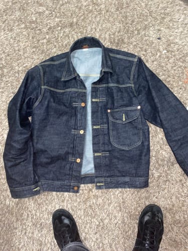 Customer photo review of 1936 Model Cowboy Selvedge Denim Jacket