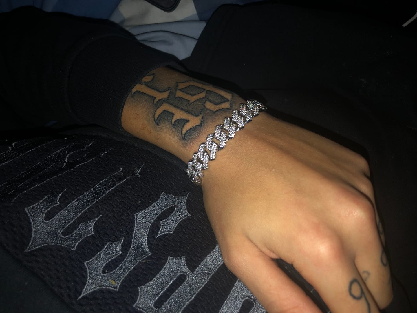 Customer photo review of 14MM DIAMOND PRONG LINK BRACELET - WHITE GOLD