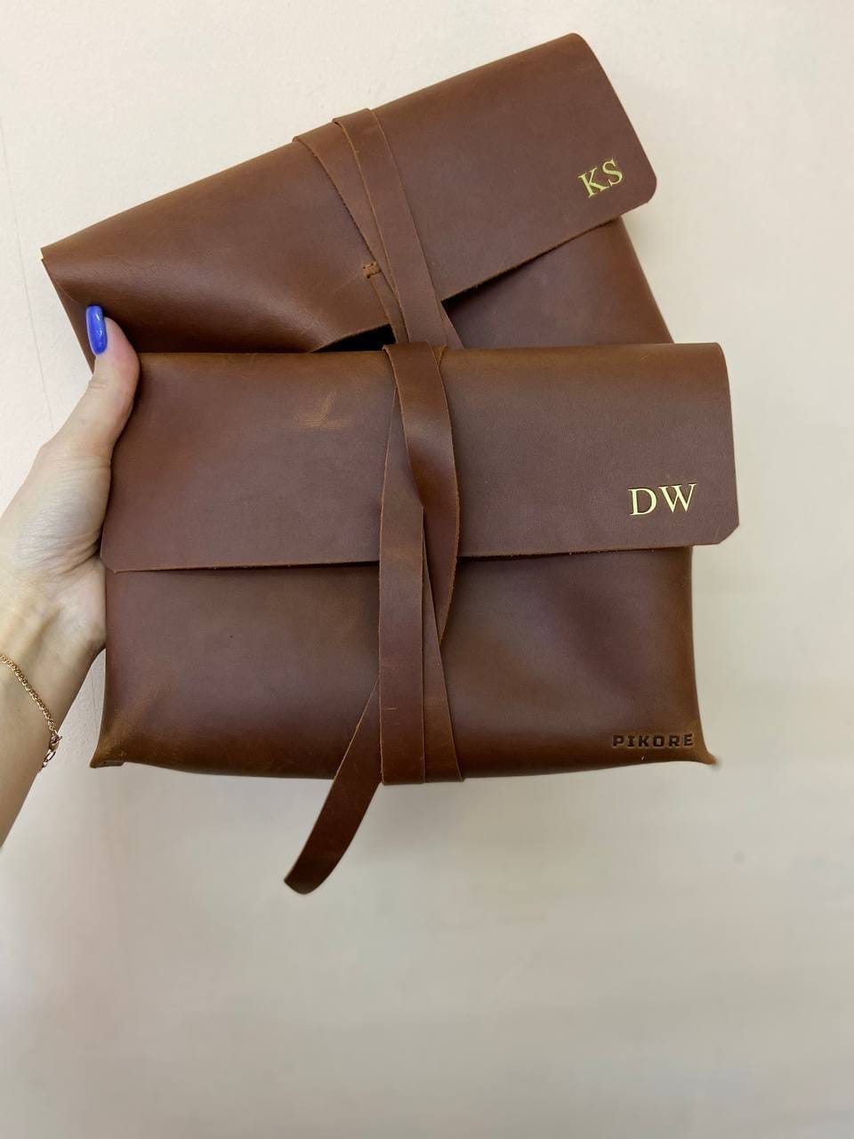Customer photo review of Leather Book Sleeve