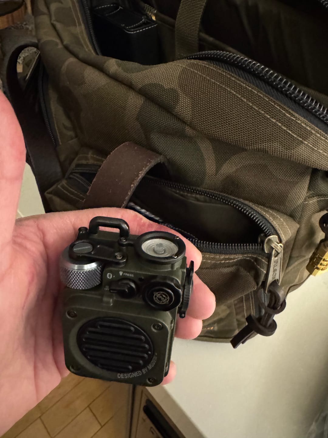 Customer photo review of MUZEN Wild Mini Rugged Outdoor Portable Bluetooth Speaker