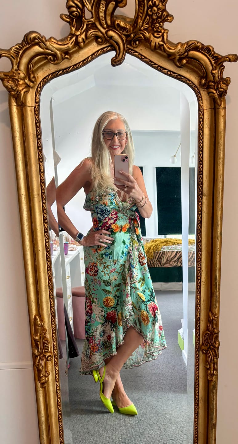 Customer photo review of Praia Pump in Green
