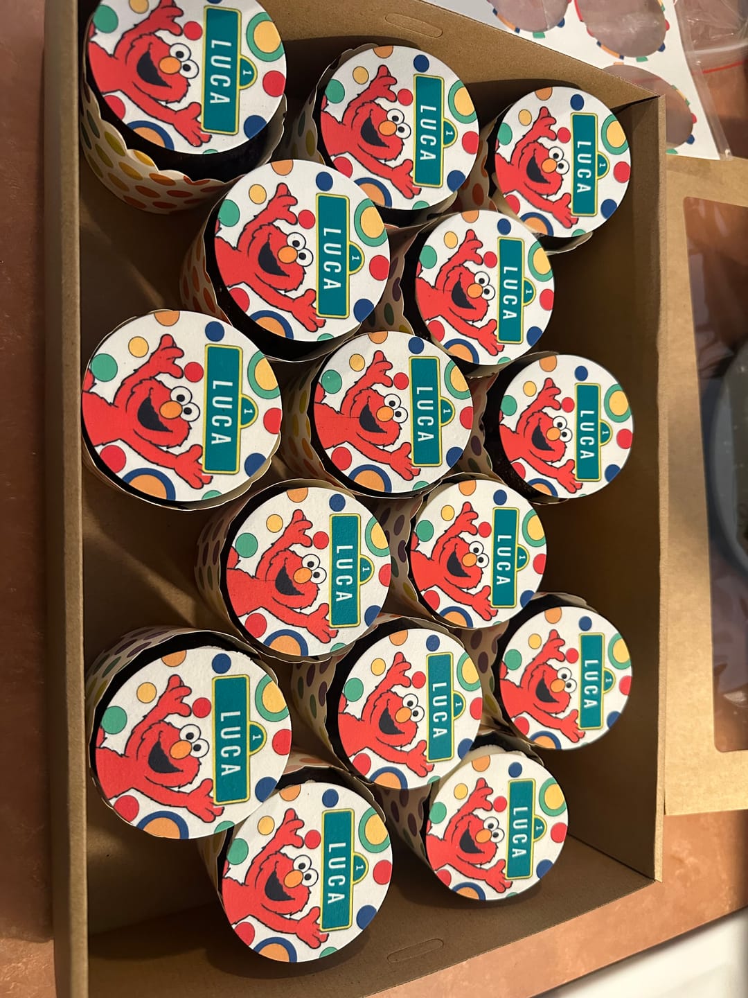 Customer photo review of 12 x 6.35 cm Round Standard Cookie Edible Icing Images