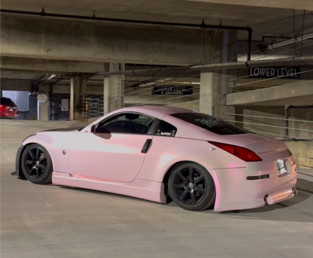Customer photo review of Candy Metallic Pink White Vinyl Wrap