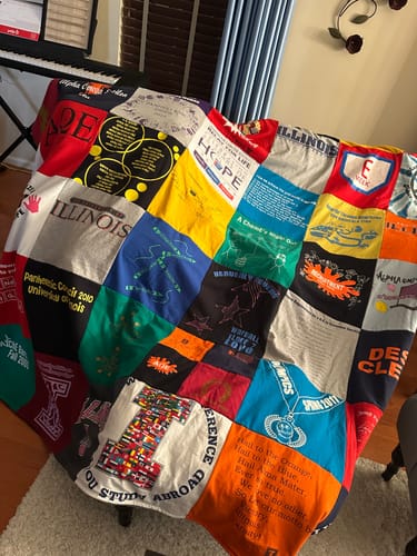 Customer photo review of Classic T-Shirt Blanket