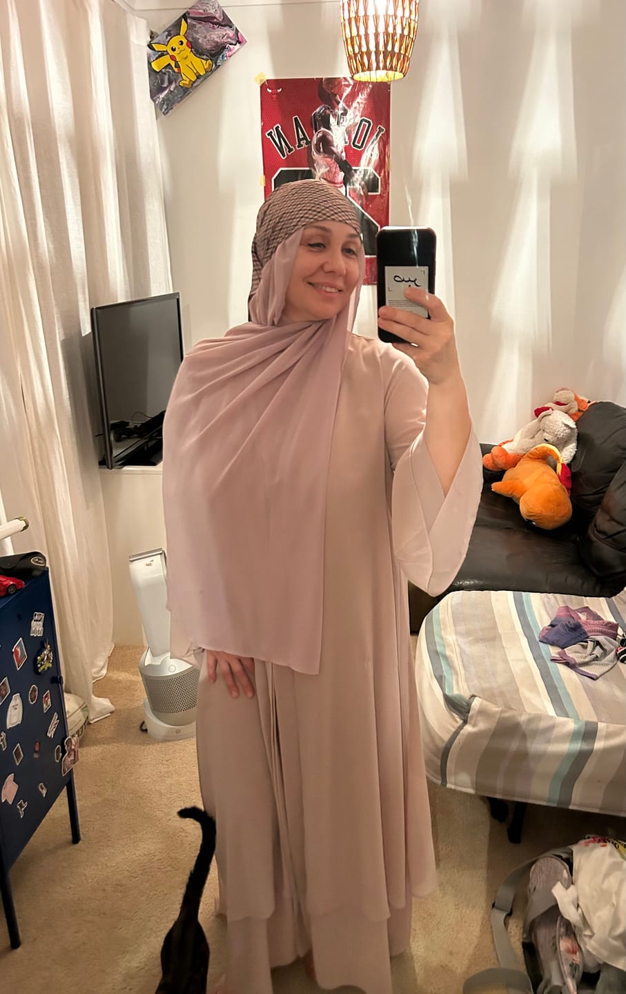 Customer photo review of Aisha Abaya with Hijab - Nude