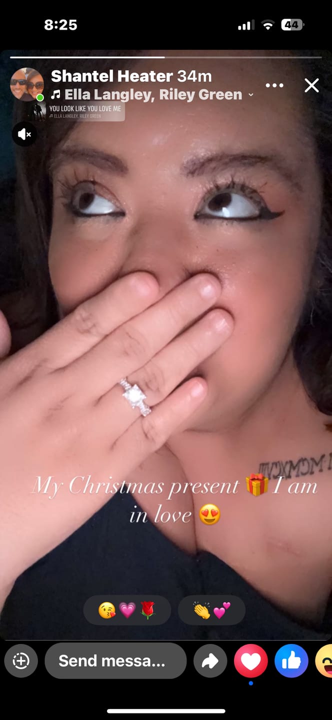 Customer photo review of Princess Cut Moissanite Four Rows Crossed Engagement Ring