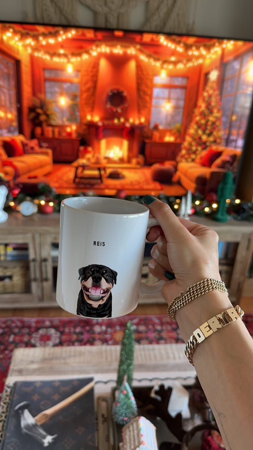 Customer photo review of Custom Pet Portrait Mug