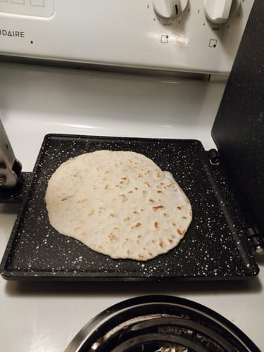 Customer photo review of Presa Pan - 10 Inch Non Stick Square Tortilla Cooking Pan