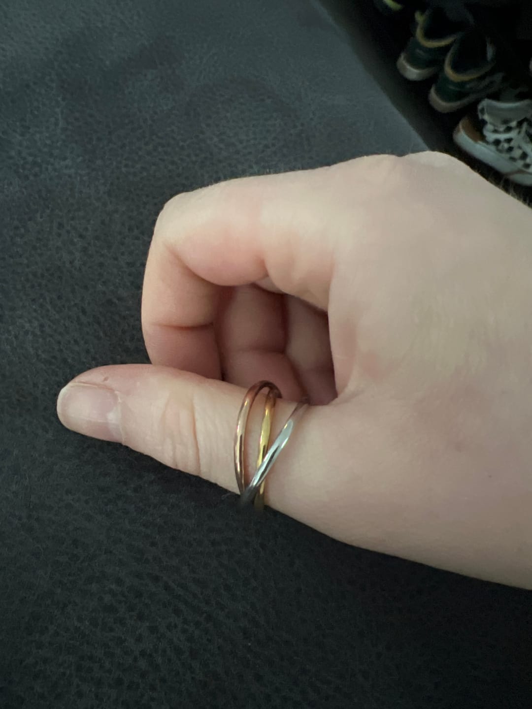Customer photo review of Bague d'Anxiété Acier Inoxydable 3 Anneaux