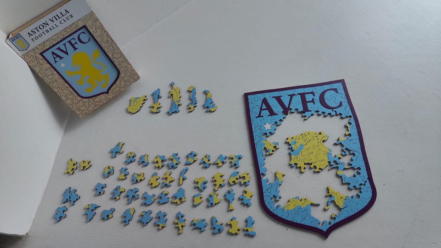 Customer photo review of Aston Villa FC® Logo - Wooden Puzzle