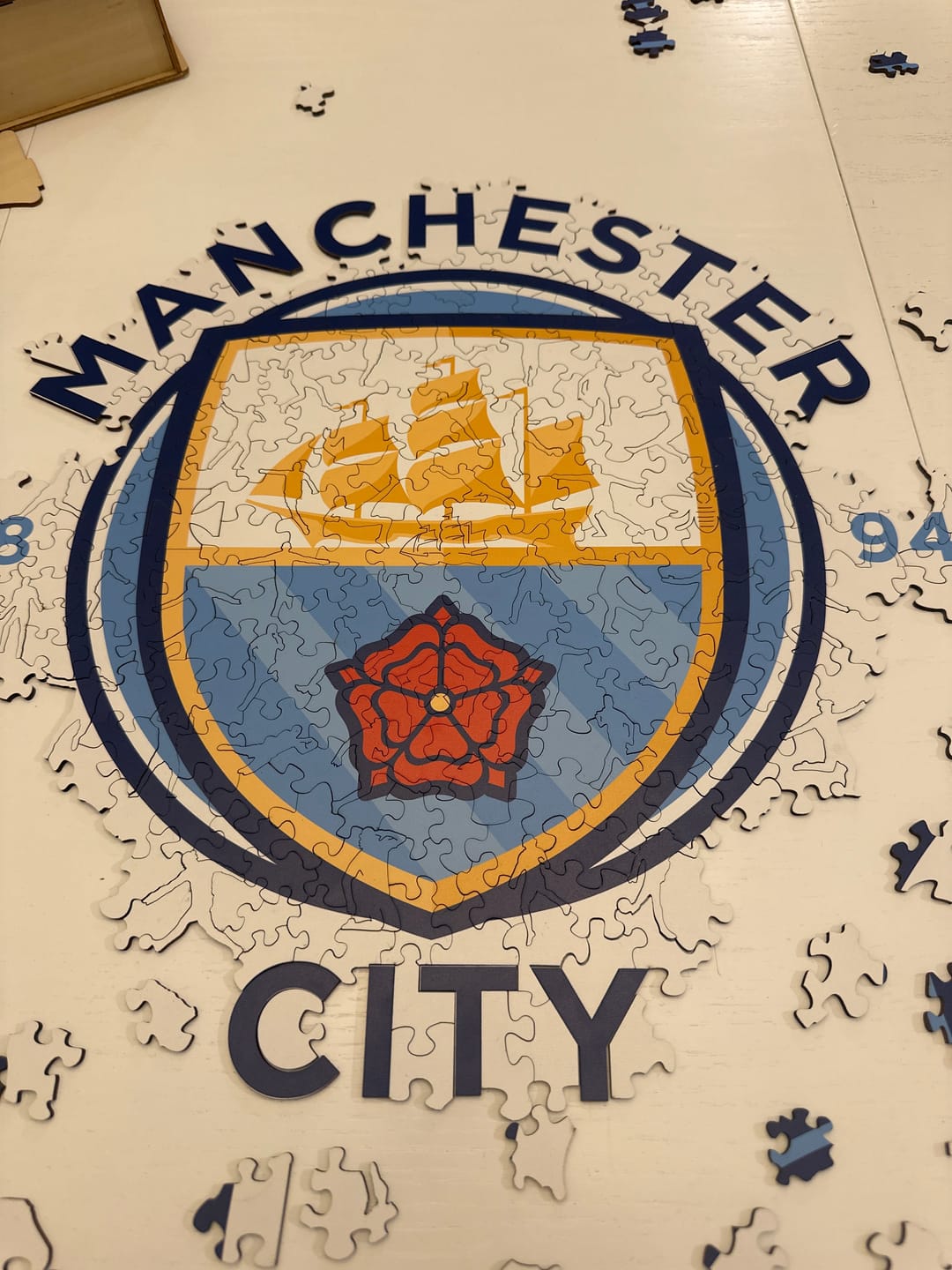 Customer photo review of Manchester City FC® Logo - Wooden Puzzle