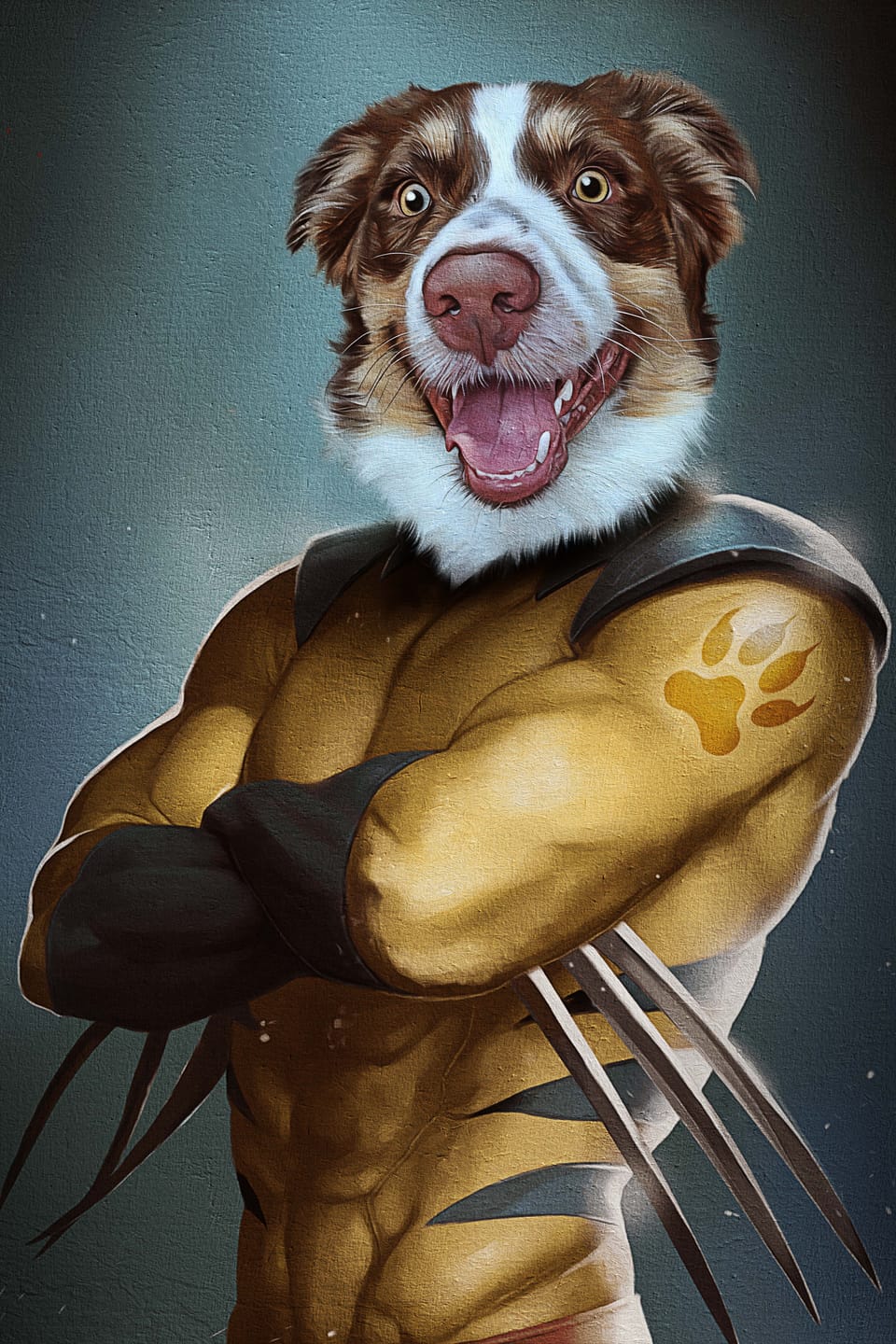 Customer photo review of WolverPaw Custom Pet Portrait Canvas