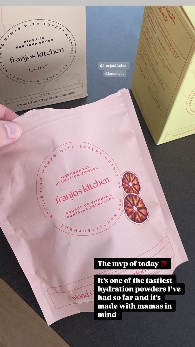 Customer photo review of Motherhood Hydration Powder - Blood Orange