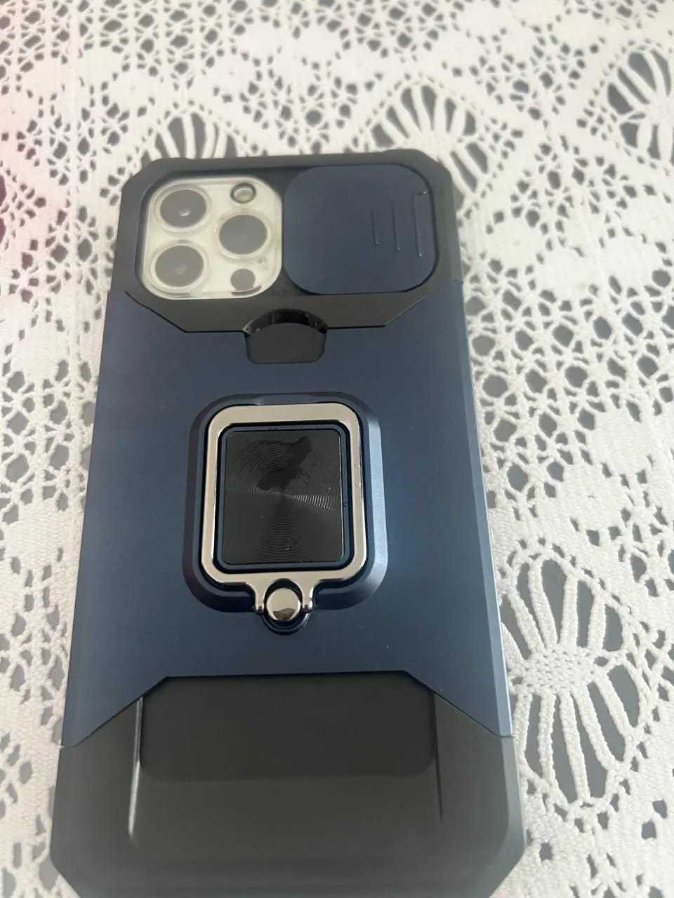 Customer photo review of LuxuryKase LK177 Camera Slide Protection Card Holder Heavy Protective Ring Magnetic Kickstand Armor Case Cover For iPhone 13 14 15 Plus Pro Max