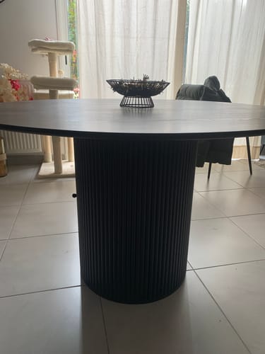 Customer photo review of HAVANA - Table a manger 6 personnes en pin massif noir D120