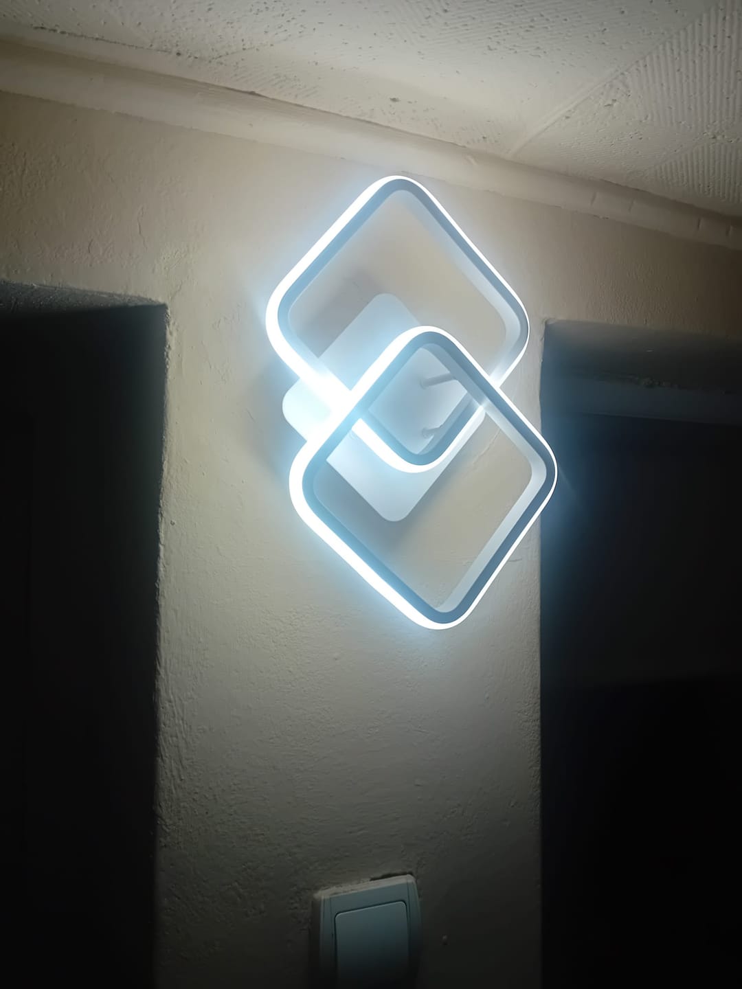 Customer photo review of Lustra LED 32W Double Square Alb Echivalent 200W