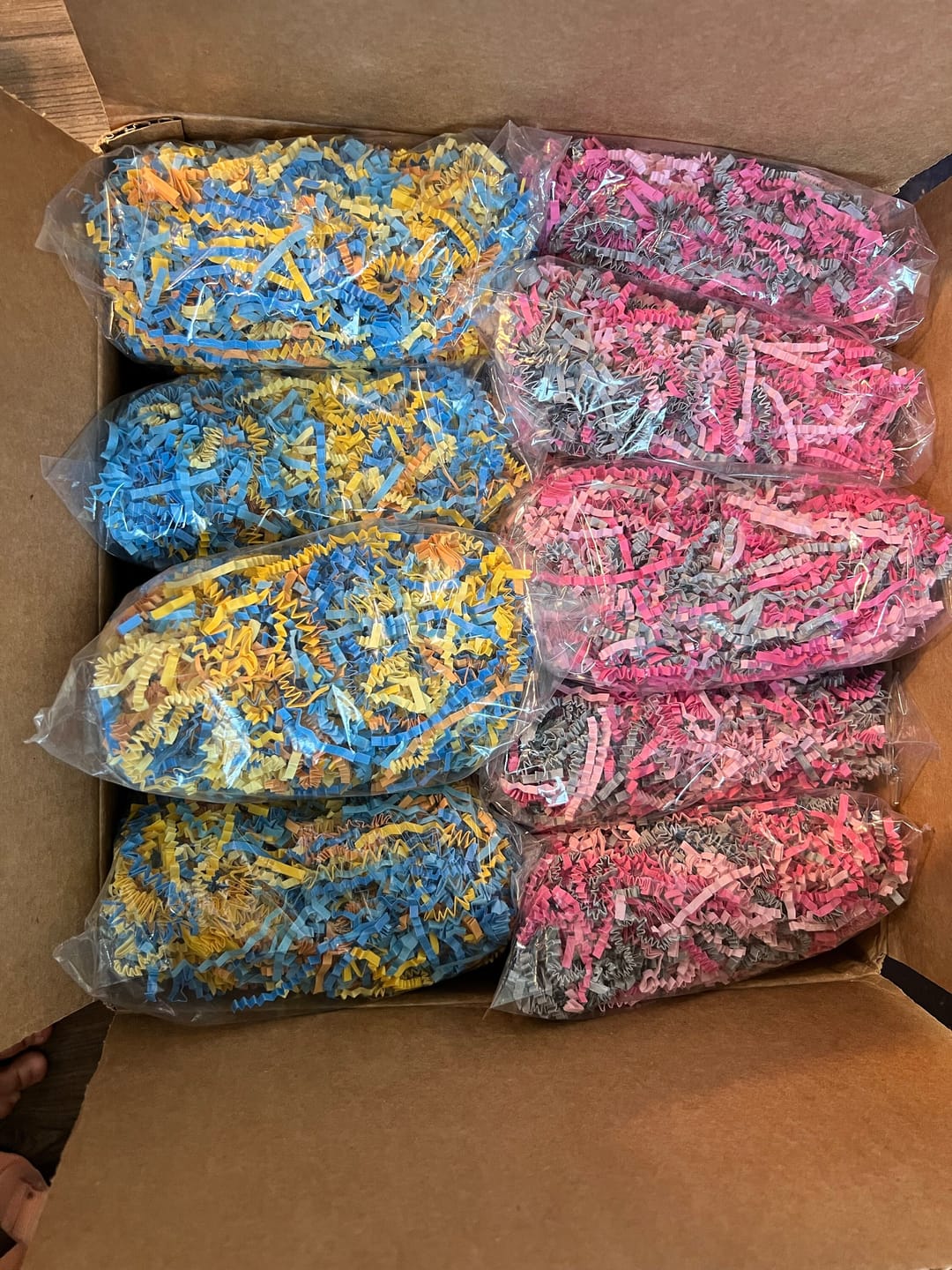 Customer photo review of "Rose Breasted Cockatoo" Bird Blend Crinkle Paper - 2 oz