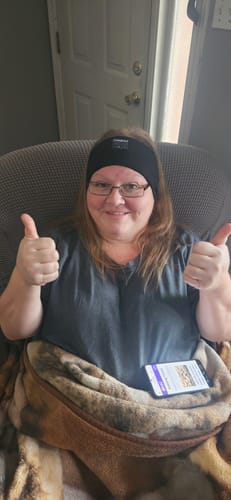 Customer photo review of CozyBand Wireless Headphones