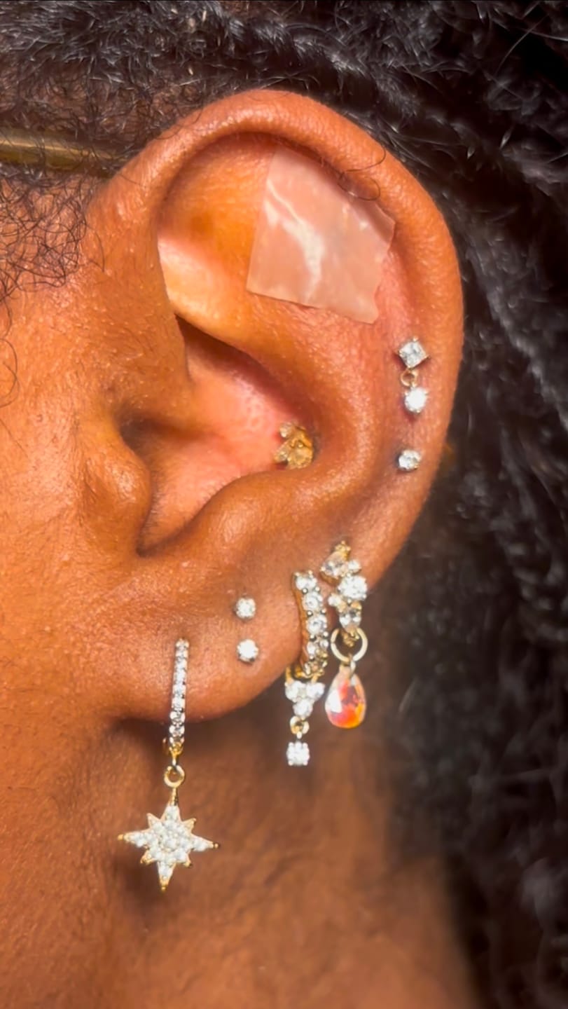 Customer photo review of Teardrop Crystal Charm - Mystic
