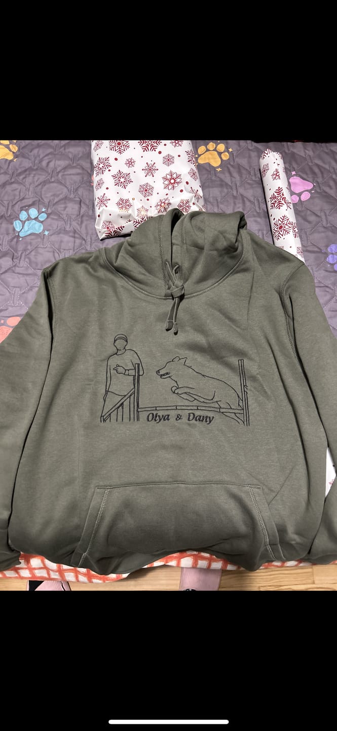 Customer photo review of Personnalise ton sweat à capuche avec ta photo préférée
