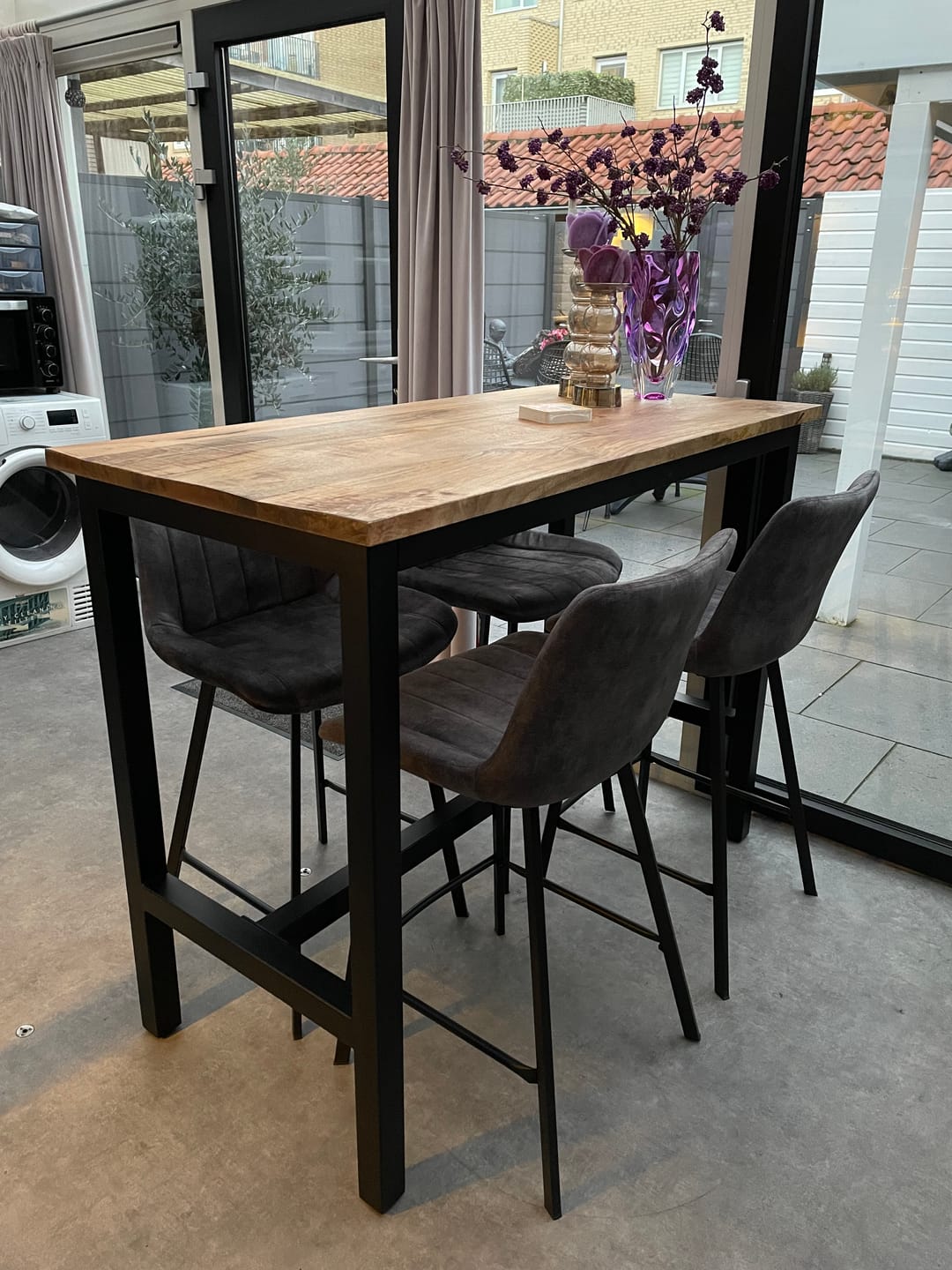 Customer photo review of Bartafel Industrieel Design | Mangohout en Staal | 135x65x105cm